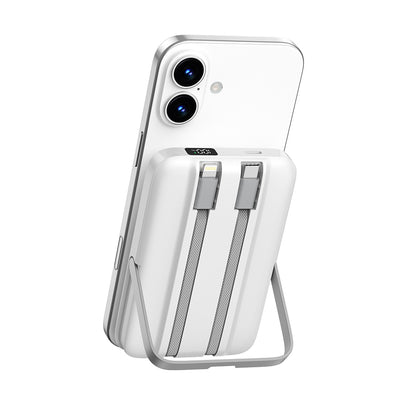 Wiwu Wi-P077 Pionner Serisi Taşınabilir Wireless Şarj ve PD 20W Hızlı Şarj Özellikli Standlı Powerbank 15W 10000mAh