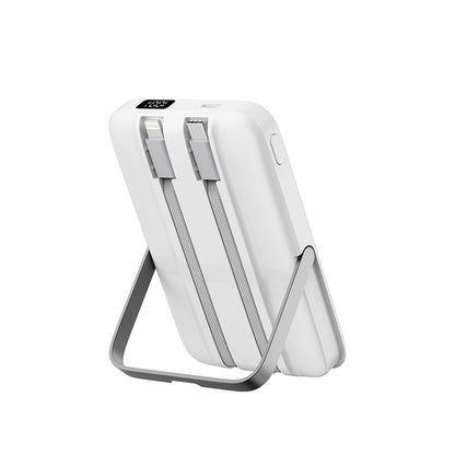 Wiwu Wi-P077 Pionner Serisi Taşınabilir Wireless Şarj ve PD 20W Hızlı Şarj Özellikli Standlı Powerbank 15W 10000mAh