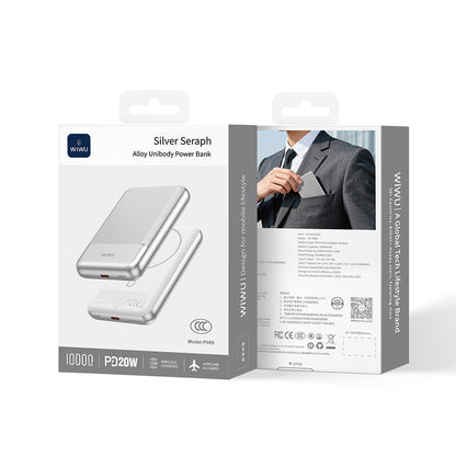 Wiwu Wi-P089 LED Işık Göstergeli PD 20W Kablosuz Powerbank 10.000mAh 15W