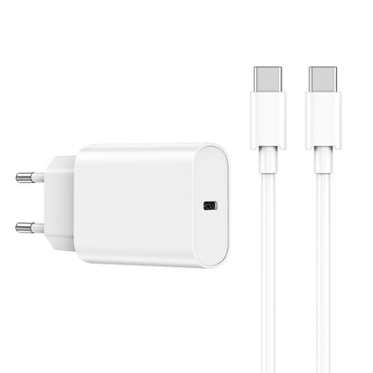 Wiwu Wi-U001 Quick 20W Tek Bağlantılı Şarj Başlığı Type-C to Type-C PD 20W Kablolu Şarj Seti