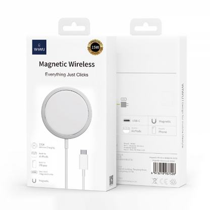 Wiwu Wi-W009 Interstellar 15W Hızlı Şarj Özellikli M-safe PD Wireless Şarj Aleti
