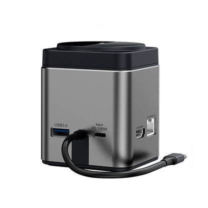 Wiwu Wi-W025 9in1 M-safe Şarj Özellikli Type-C Hub PD 100W USB 3.0 SD/TF HDMI RJ45