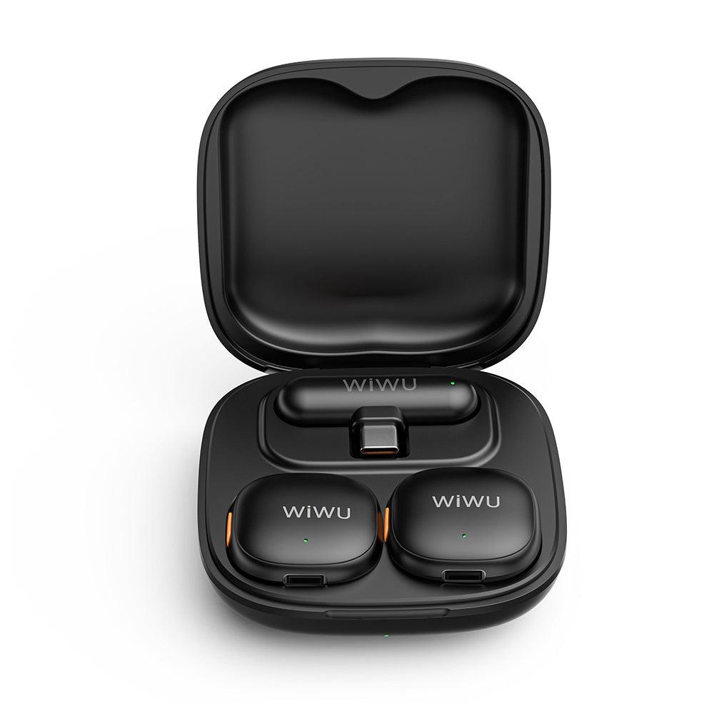 Wiwu Wi-WM006 2in1 Type-C Portlu Yapay Zeka Destekli ANC Özellikli Kablosuz Yaka Mikrofonu