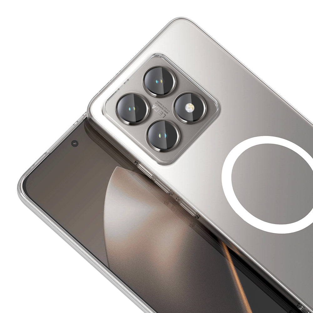 Xiaomi 14T Kamera Korumalı M-Safe Şarj Özellikli Şeffaf Zore London Sert PC Kılıf