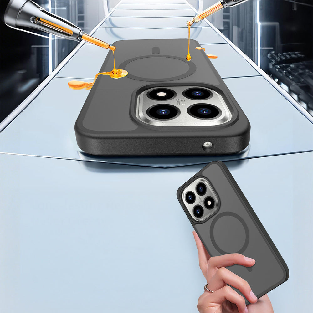 Xiaomi 15T Kılıf Sert PC Arka Yüzey Wireless Şarj Özellikli Zore Flet M-safe Kılıf