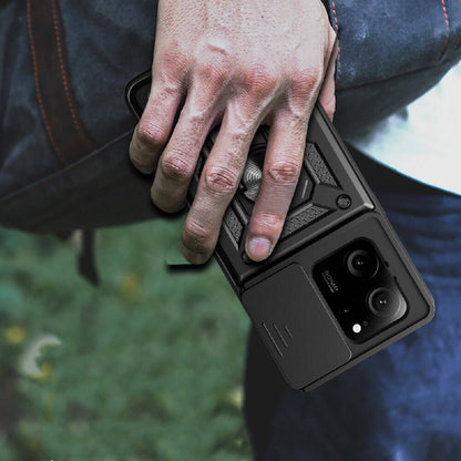 Xiaomi Mi 13T Pro Kılıf Magnetik Standlı Kamera Korumalı Zore Sürgülü Vega Kılıf