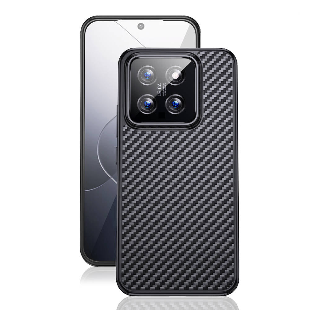 Xiaomi Mi 14 Kılıf Aramid Karbon Fiber M-safe Özellikli Wlons Radison Kılıf