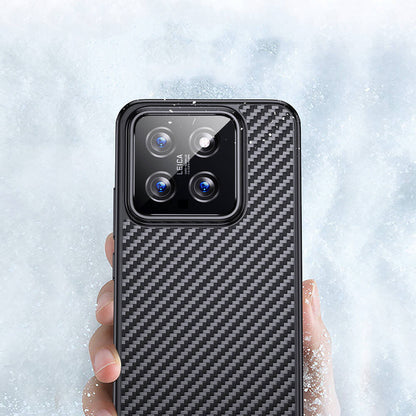 Xiaomi Mi 14 Kılıf Aramid Karbon Fiber M-safe Özellikli Wlons Radison Kılıf