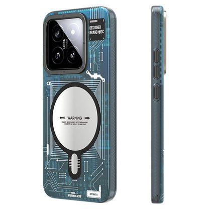 Xiaomi Mi 14 Kılıf M-safe Şarj Özellikli YoungKit Technology Serisi Kılıf