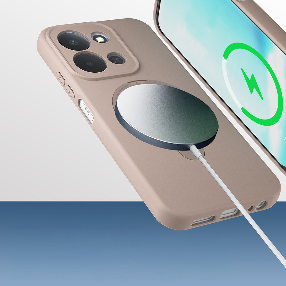 Xiaomi Redmi 15C Kılıf M-safe Şarj Özellikli Standlı Zore Samara Kılıf