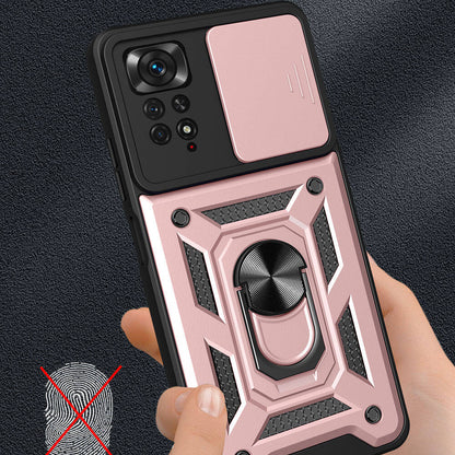 Xiaomi Redmi Note 11 Pro 4G Kılıf Magnetik Standlı Kamera Korumalı Zore Sürgülü Vega Kılıf