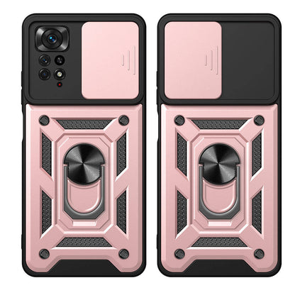 Xiaomi Redmi Note 11 Pro 4G Kılıf Magnetik Standlı Kamera Korumalı Zore Sürgülü Vega Kılıf