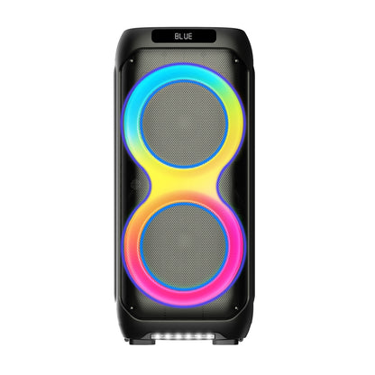 Zore LT-2131 Dijital LED Göstergeli Mikrofonlu RGB TWS Çift 8 inç Stereo Bass Kablosuz Karaoke Hoparlör