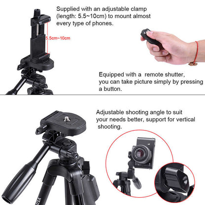 Zore Yunteng VCT 5208 Tam Orijinal Telefon Tripod